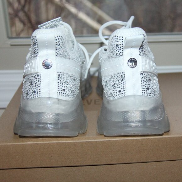 Steve Madden Maxima White with Rhinestones; Size 8.5 - 9 - Picture 12 of 13